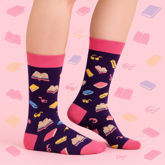 Reading Socks, Shelf Control, Navy