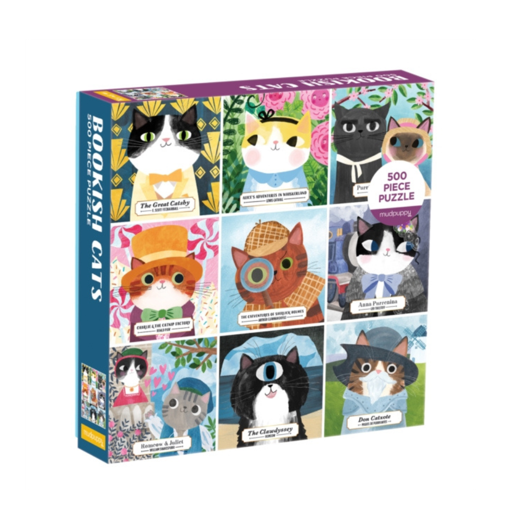 Bookish Cats 500 Piece Family Puzzle