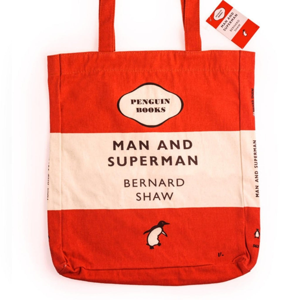 Man and Superman Penguin Book Tote Bag