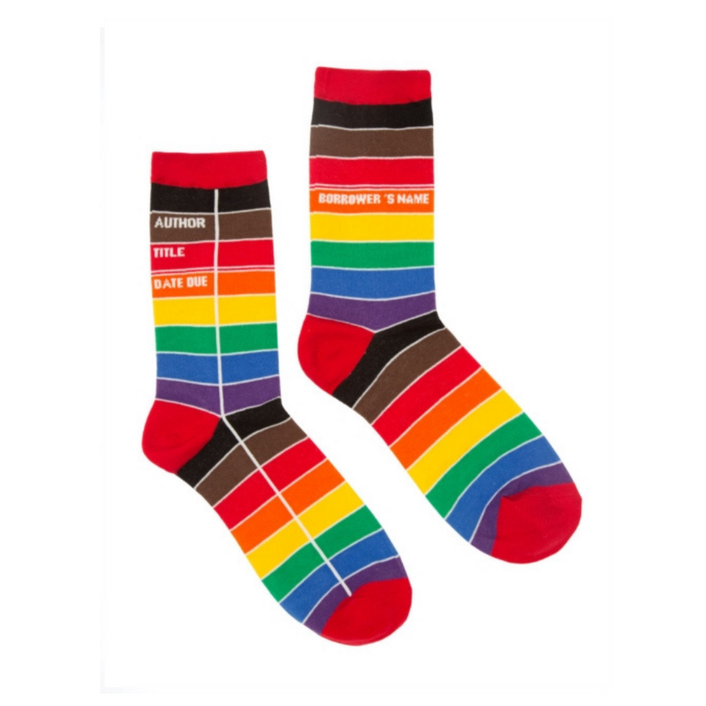 Library Card Pride Socks