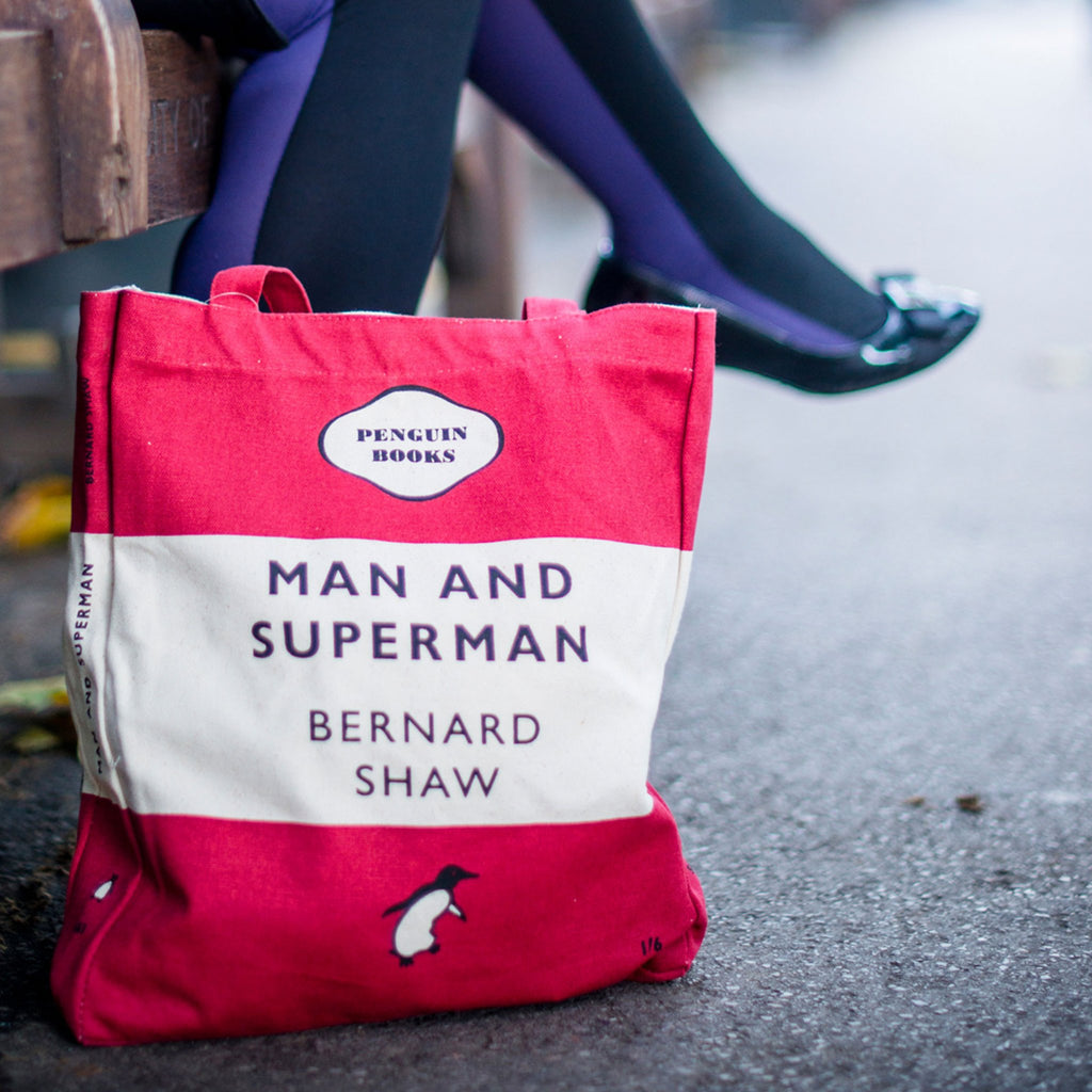 Man and Superman Penguin Book Tote Bag